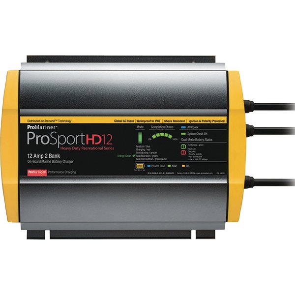 Promariner ProMariner 44026 Prosporthd Series Global Batttery Charger, 12 Amps, 2 Bank 44026